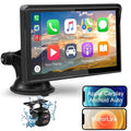 7-Inch Touchscreen Wireless Car Stereo, Portable Car Radio Receiver with Apple Carplay & Android Auto Rear Camera GPS