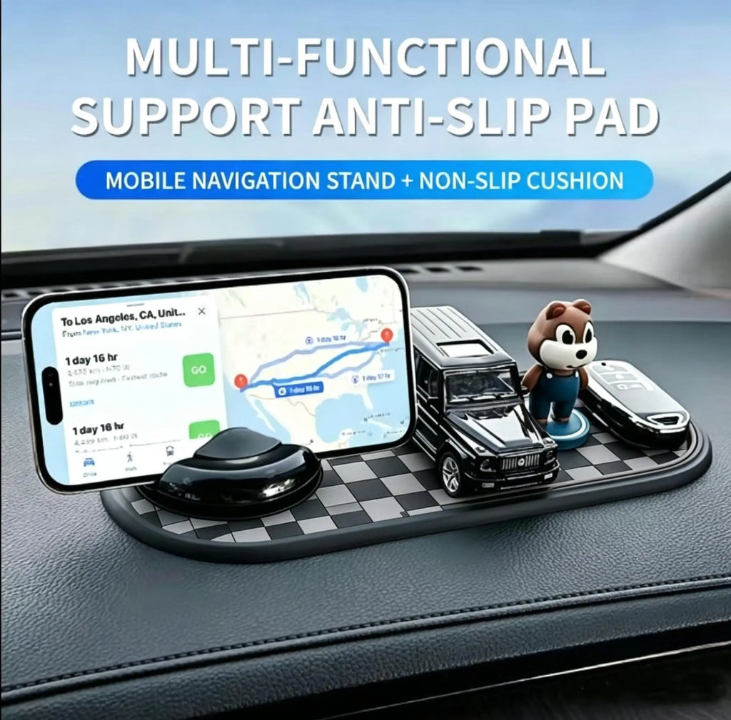 【Fathersdaygift】Universal Anti-Slip Car Dashboard Mat with 360°Rotating Phone Holder - Multi-Functionalorganizer Pad for Phones, Sunglasses, Keys, Anddaily Essentials 1 Carplay Screen Slot Mountinterior Accessories