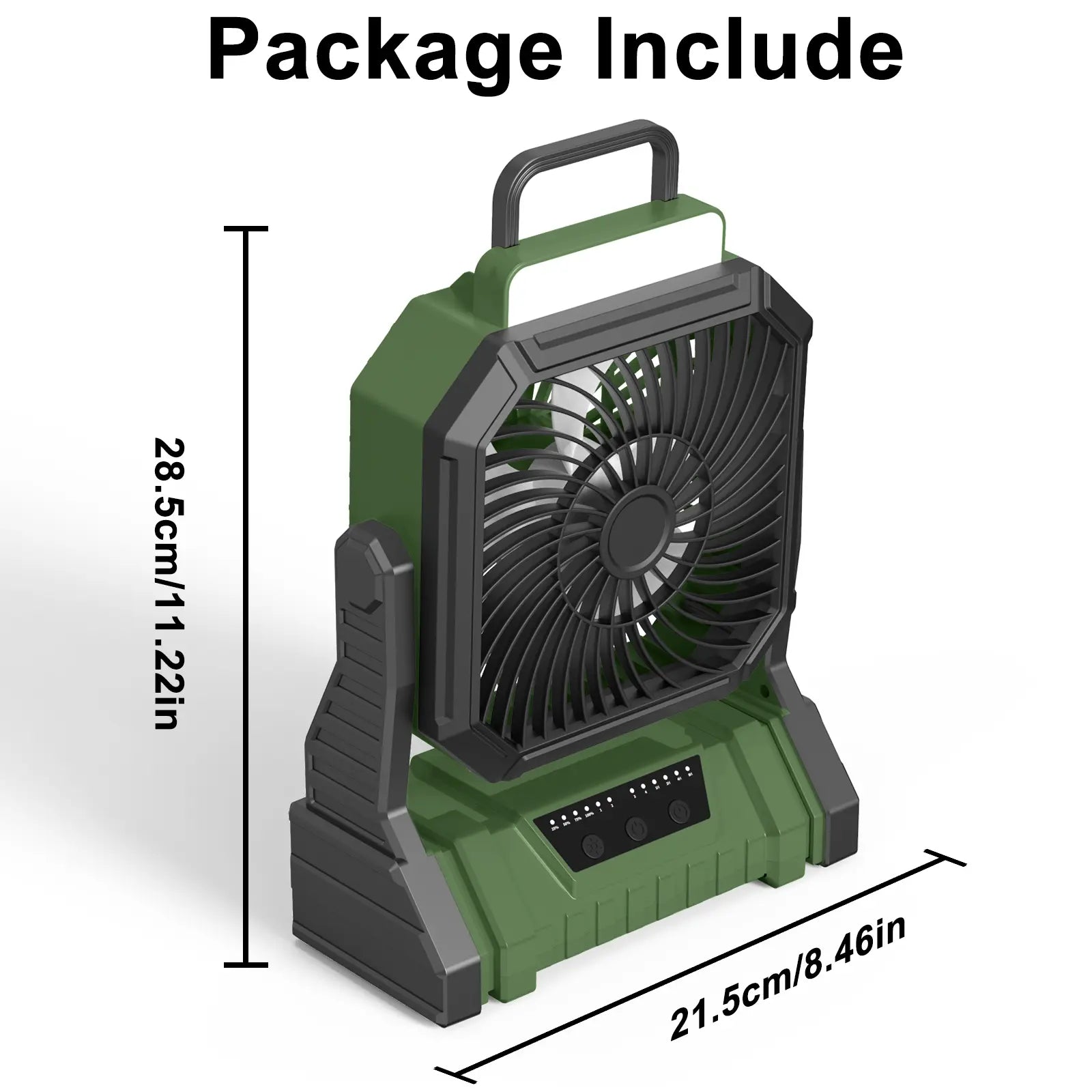 NEW 20000Mah Camping Fan with LED Lantern, Rechargeable Battery Powered Oscillating Fan with Hook and Emergency Light, Portable Tent Fan with Timer, 4 Speeds, Suitable for Outdoor Camping RV Power Outage, Orange, Green