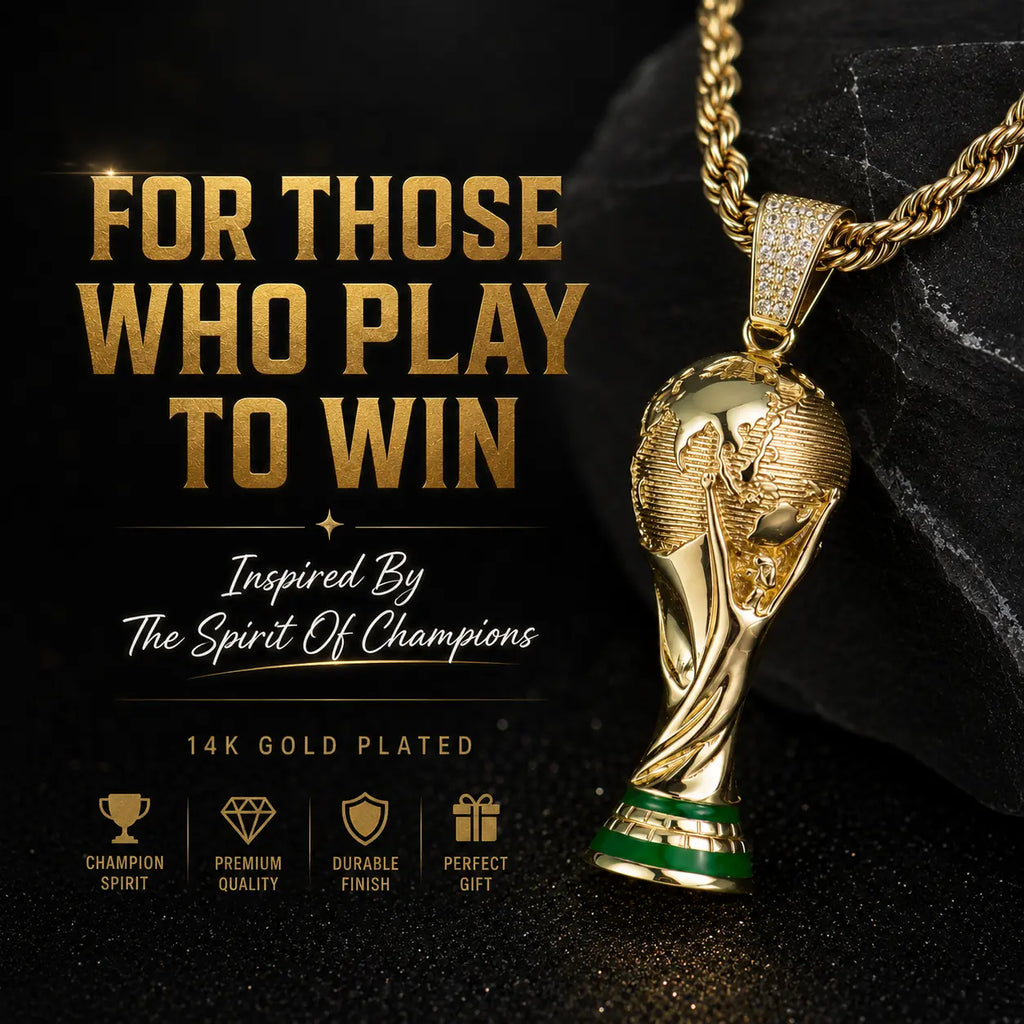 Holylegend 14K Real Gold Plated 2026 World Cup Rope Chain,24 Inches Long and 5Mm Wide, Hand-Polished and Multi-Plated, Suitable for Daily Wear