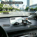 【Fathersdaygift】Universal Anti-Slip Car Dashboard Mat with 360°Rotating Phone Holder - Multi-Functionalorganizer Pad for Phones, Sunglasses, Keys, Anddaily Essentials 1 Carplay Screen Slot Mountinterior Accessories