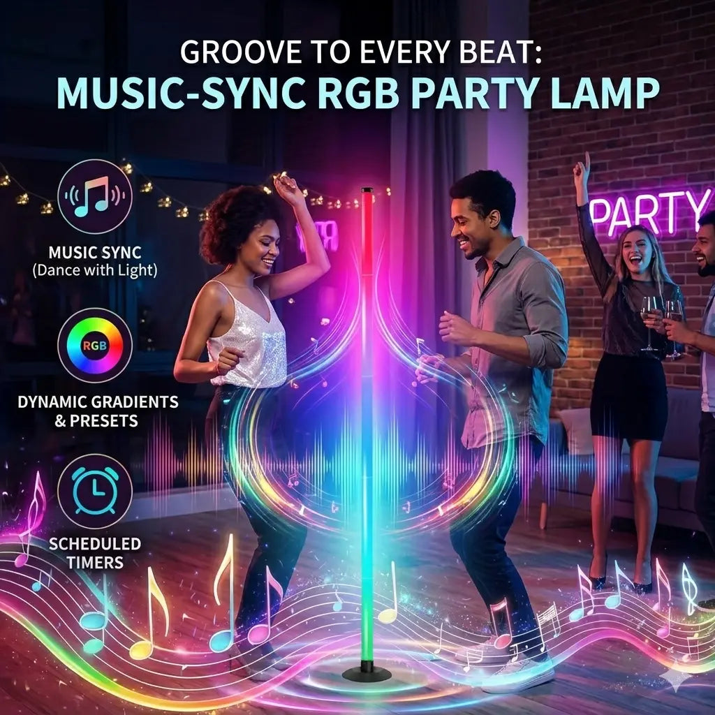 Modern RGB Corner Floor Lamp , Smart App & Remote Control, Space-Saving Ambient LED Light for Bedroom, Living Room & Gaming Setup